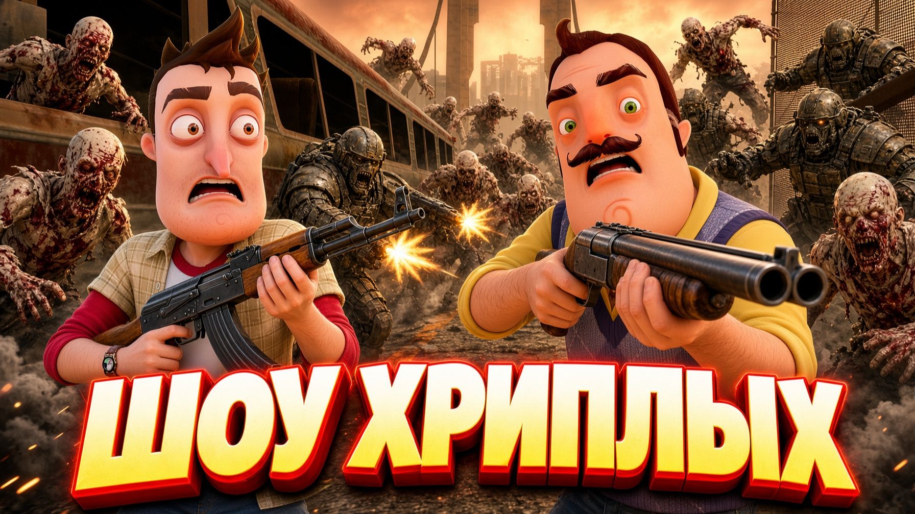ПОСТАПОКАЛИПСИС НАЯВУ!ПРИВЕТ СОСЕД В ГАРРИС МОД!HELLO NEIGHBOR В GARRY'S MOD!ШОУ ХРИПЛЫХ!