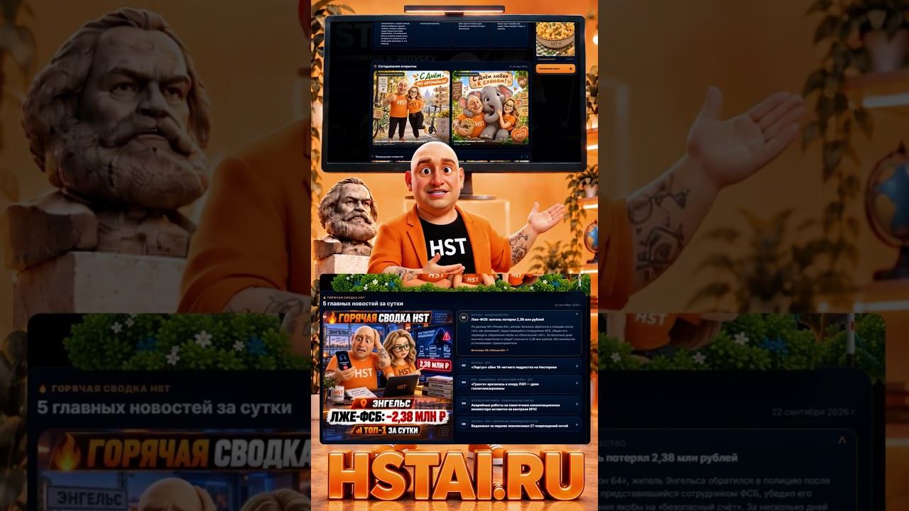 Hstai.ru Ежедневный медиа-портал саратовского посёлка, который целиком ведут роботы! #ai #карлмаркс