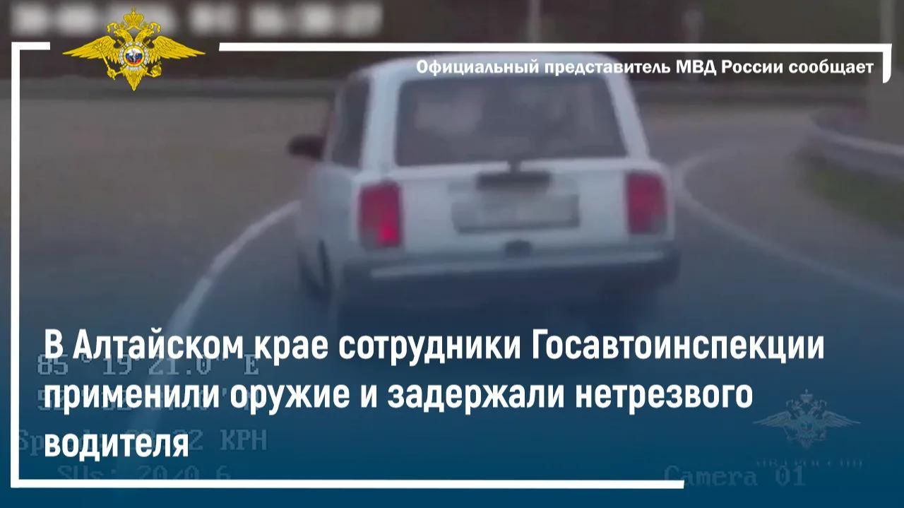 В Алтайском крае сотрудники Госавтоинспекции применили оружие и задержали нетрезвого водителя