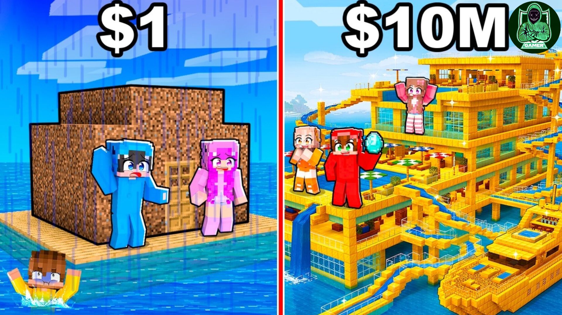 НУБ Vs ПРО: ВОДНЫЙ ДОМ в #Minecraft