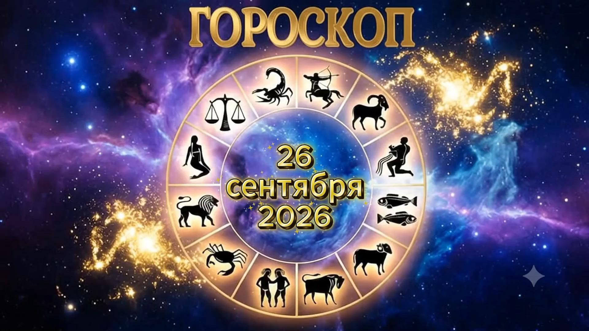 ГОРОСКОП на 26 СЕНТЯБРЯ 2026 ♈ Прогноз для всех знаков