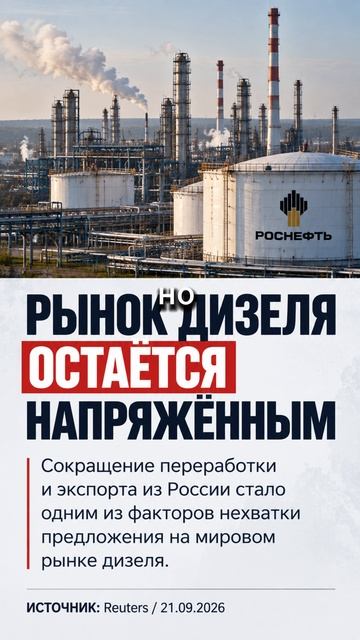 🔥 Горят НПЗ, дизель дорожает — при чём тут Америка