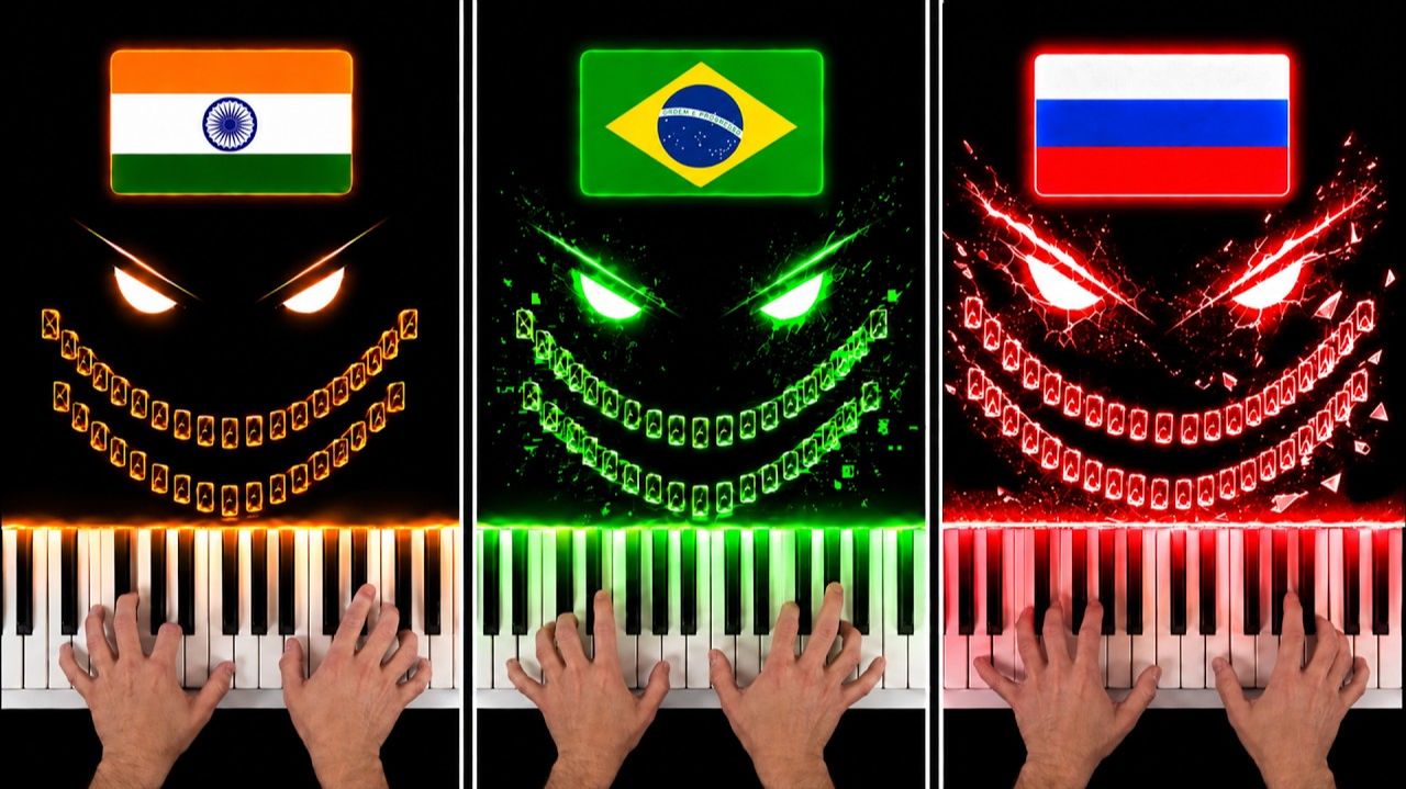15 мелодий из 15 СТРАН 🎹 ТОП музыка на ПИАНИНО Челлендж красивая мелодия