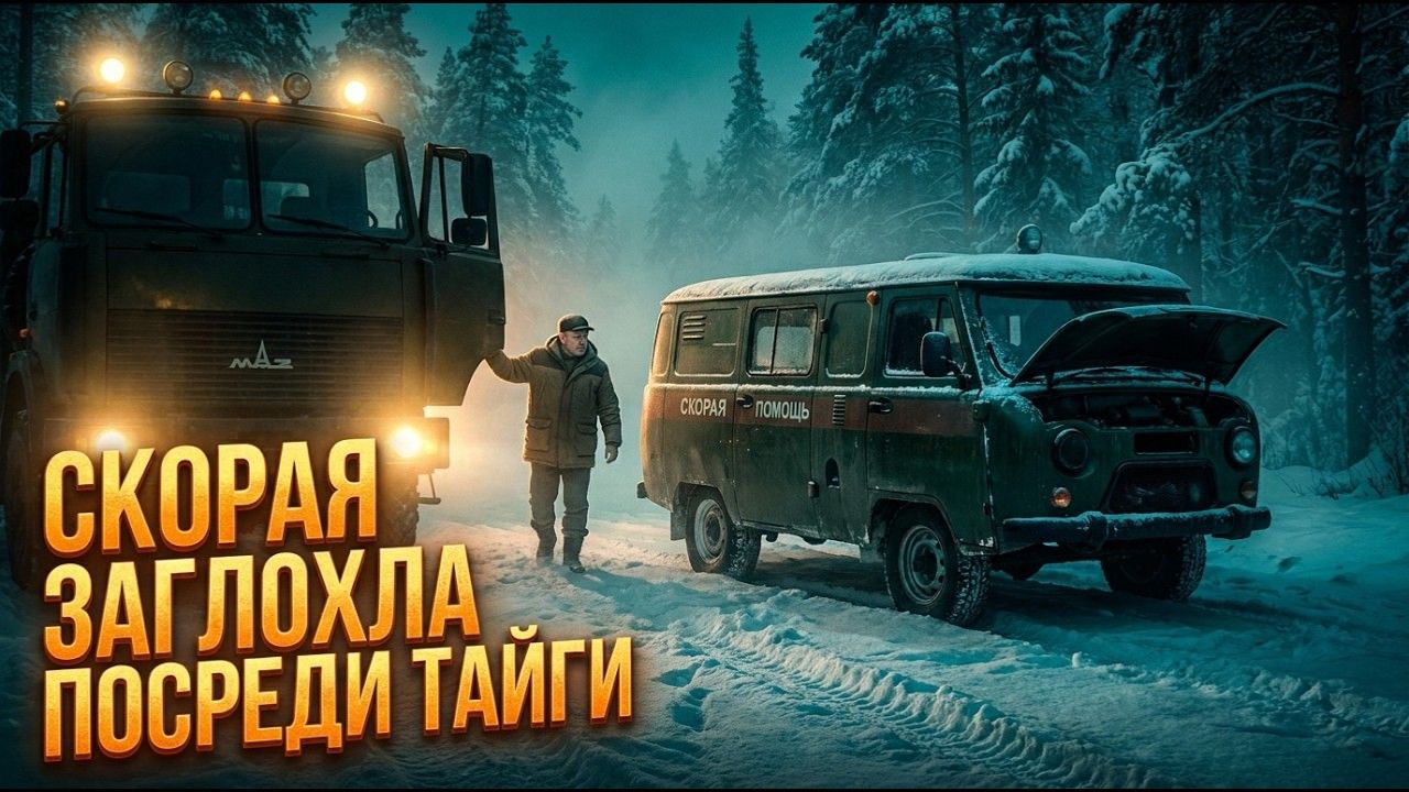 Истории дальнобойщиков | Скорая встала посреди тайги — а в салоне кто-то умирал…