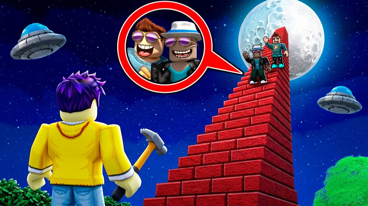 ПОСТРОИЛ ЛЕСТНИЦУ ДО ЛУНЫ ROBLOX