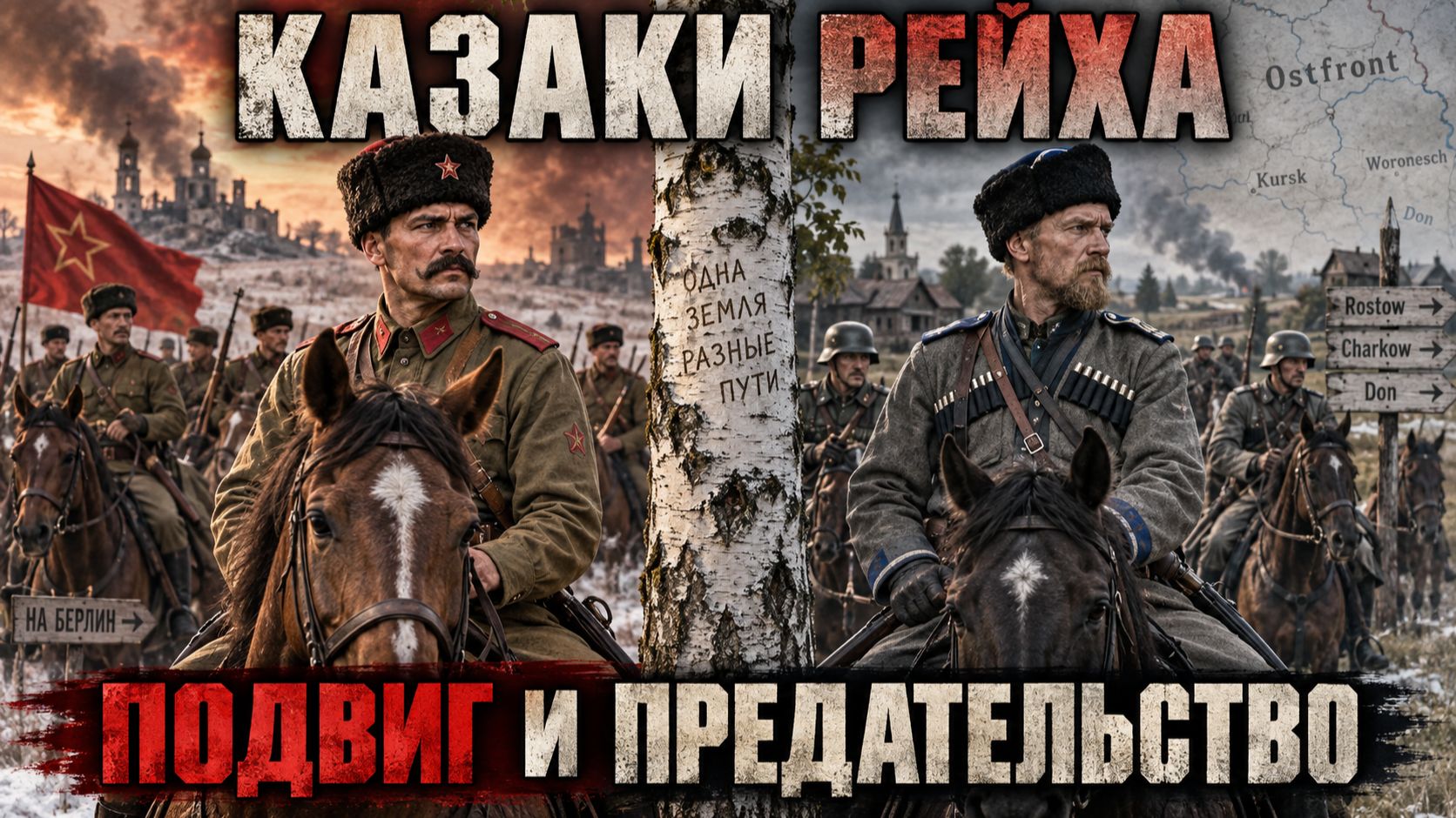 Казачьи формирования во времена ВОВ красная звезда против свастики на казачьих папахах
