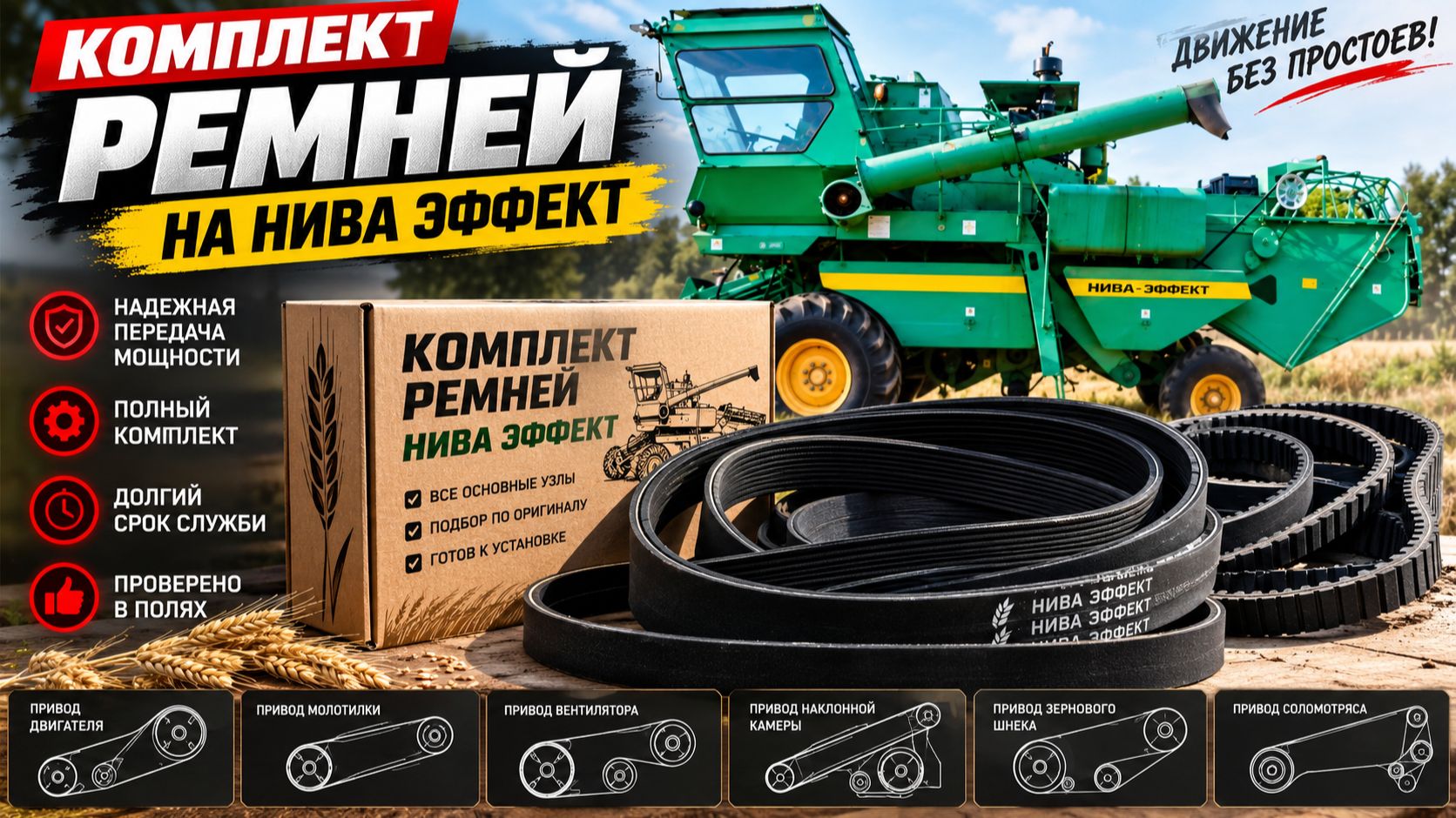 Ремни на комбайны
