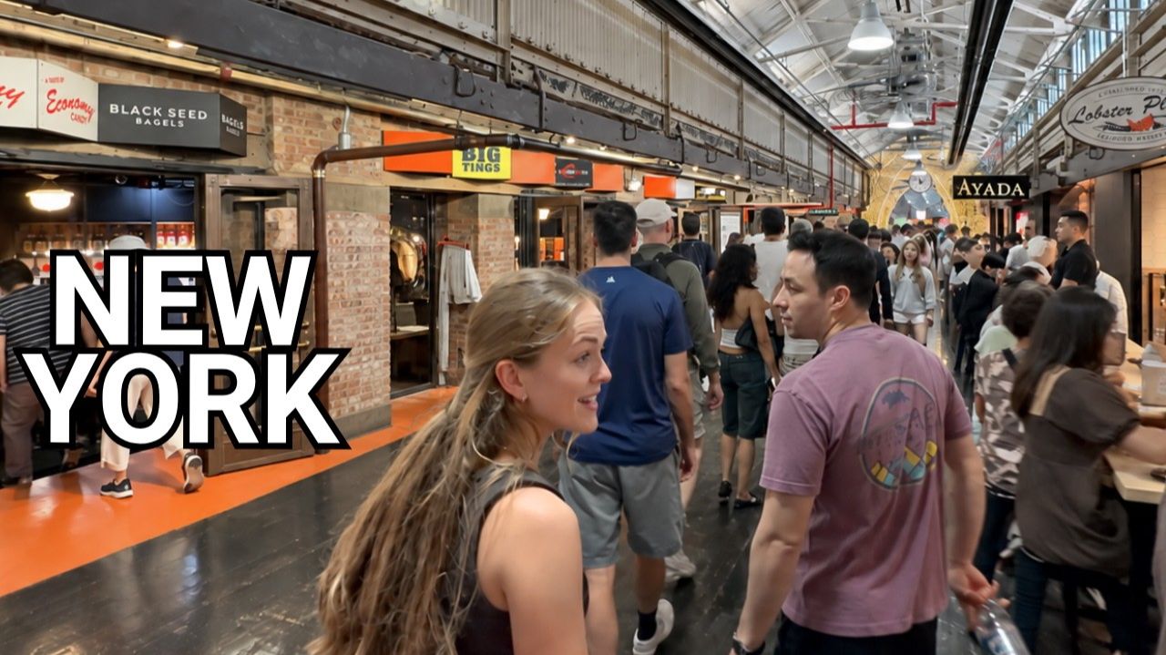 Внутри одного из самых оживлённых рынков Нью-Йорка | Chelsea Market 4K