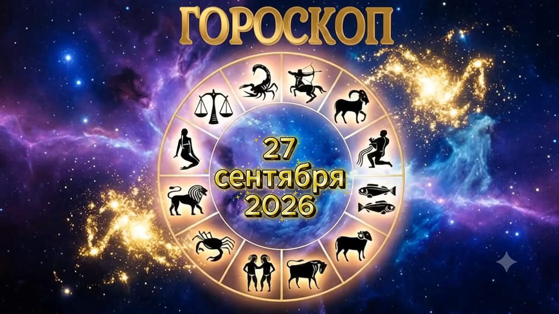 ГОРОСКОП на 27 СЕНТЯБРЯ 2026 ♈ Прогноз для всех знаков зодиака