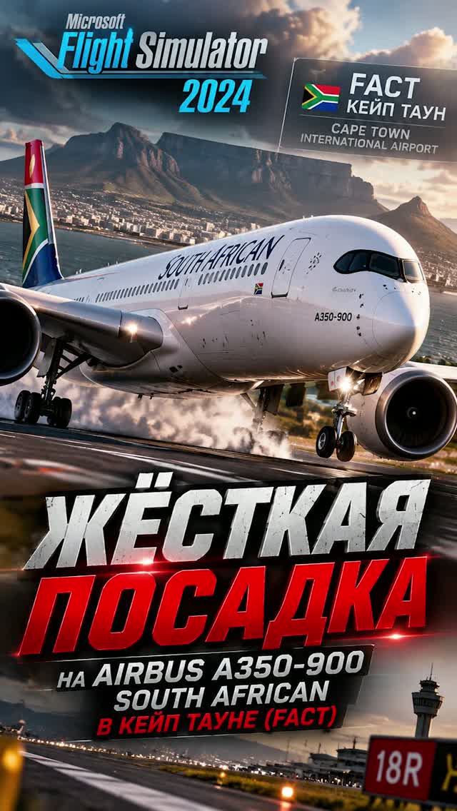 MSFS2024 - ЖЁСТКАЯ ПОСАДКА НА A350