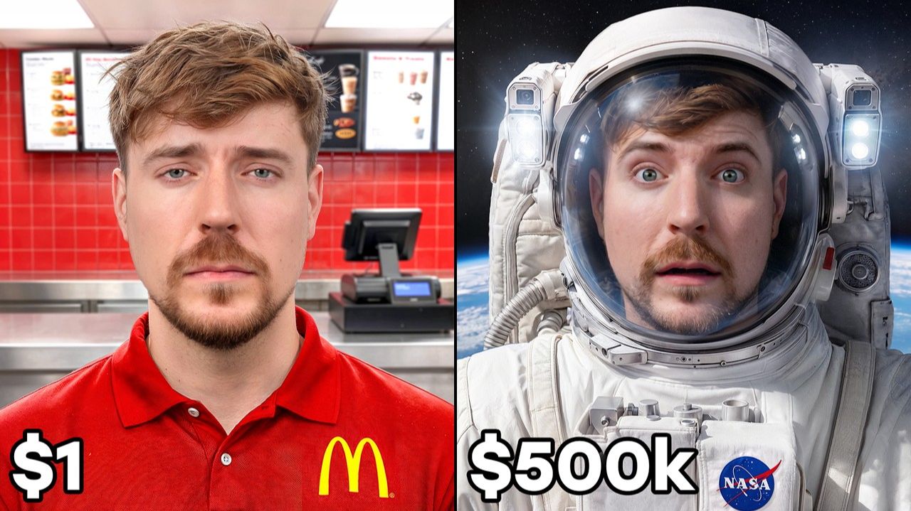 Работа за $1 Vs $10,000,000 [MrBeast/Мистер Бист]