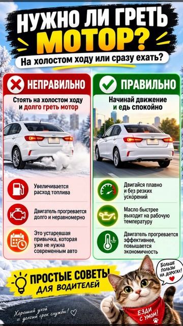 Нужно ли греть мотор перед поездкой? Многие до сих пор делают это по-старому