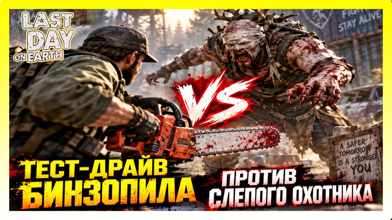 ТЕСТ-ДРАЙВ БИНЗОПИЛА ПРОТИВ СЛЕПОГО ОХОТНИКА / Last Day On Earth: Survival