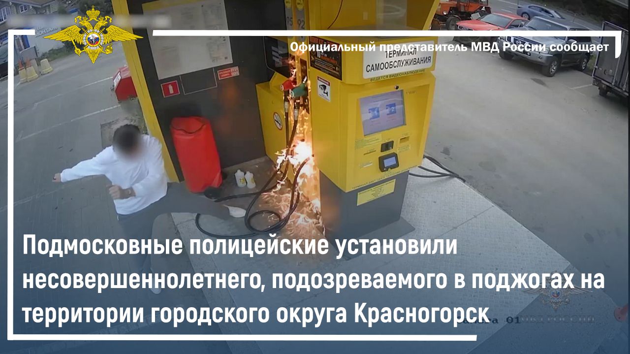 Подмосковные полицейские установили несовершеннолетнего подозреваемого в поджогах
