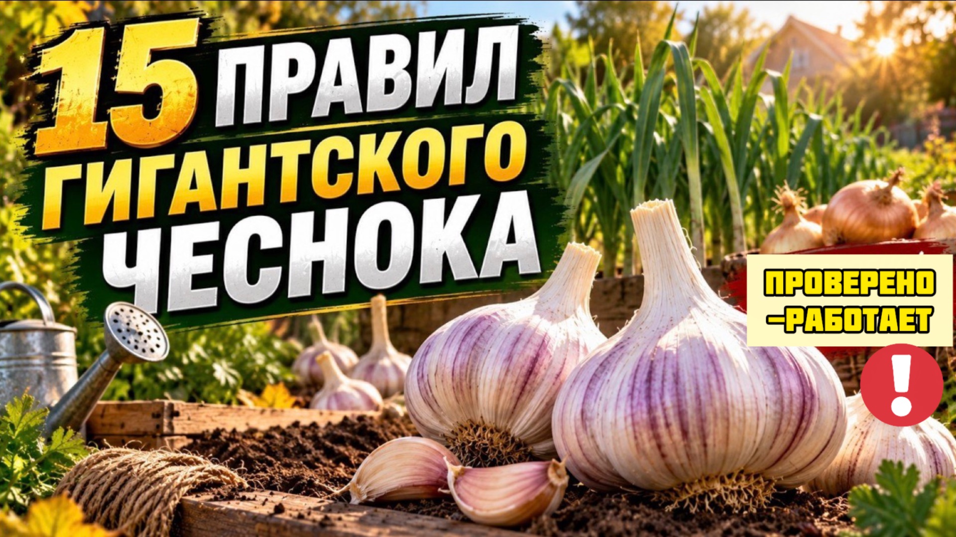 15 ПРАВИЛ ГИГАНТСКОГО ЧЕСНОКА! Посадите ОСЕНЬЮ - Соберите Огромный Урожай