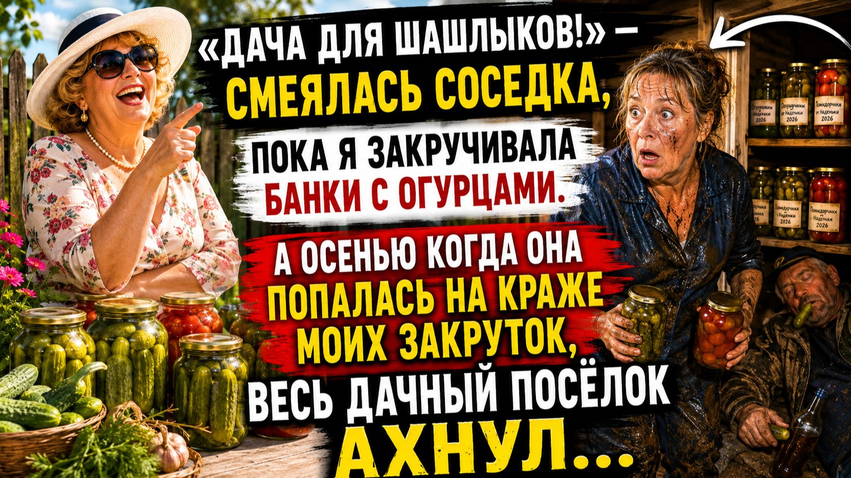 Соседка смеялась, пока я закручивала банки с огурцами. А осенью попалась на краже моих закруток.