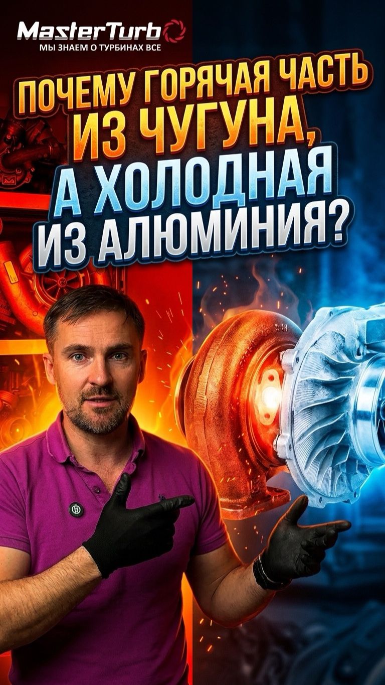Почему горячая часть турбокомпрессора из чугуна, а холодная из алюминия?