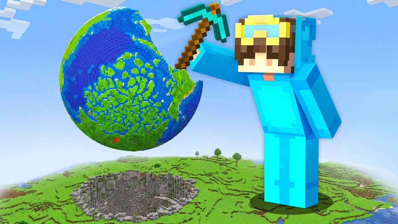 В Minecraft я добываю один миллиард блоков.