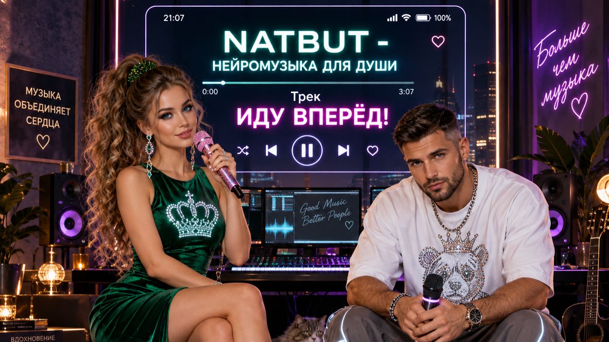 🔥НОВИНКА! ТРЕК: «ИДУ ВПЕРЁД!»🎧NATBUT - НЕЙРОМУЗЫКА ДЛЯ ДУШИ / СЛУШАЙ ОНЛАЙН