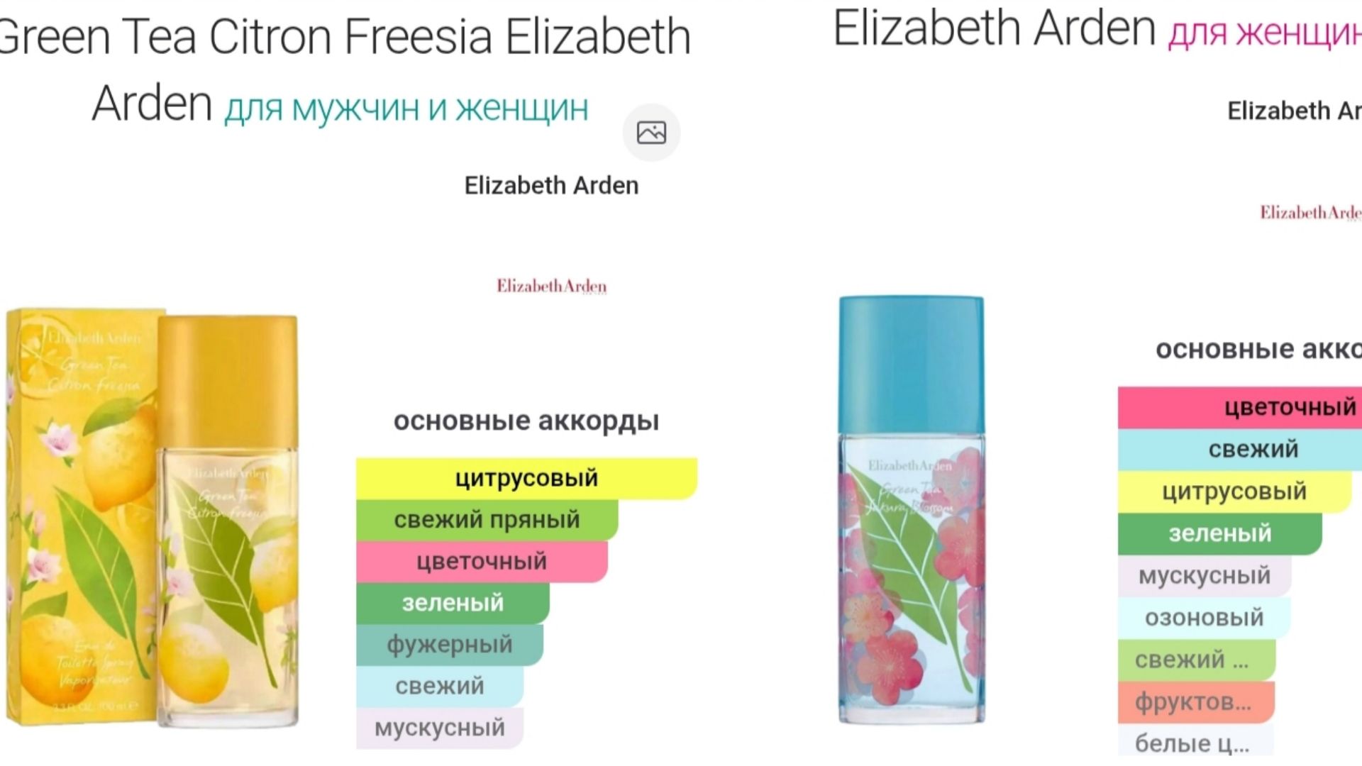 ЗАТЕСТЫ ароматов #4! Green Tea Sakura Blossom и Citron Freesia от Elizabeth Arden