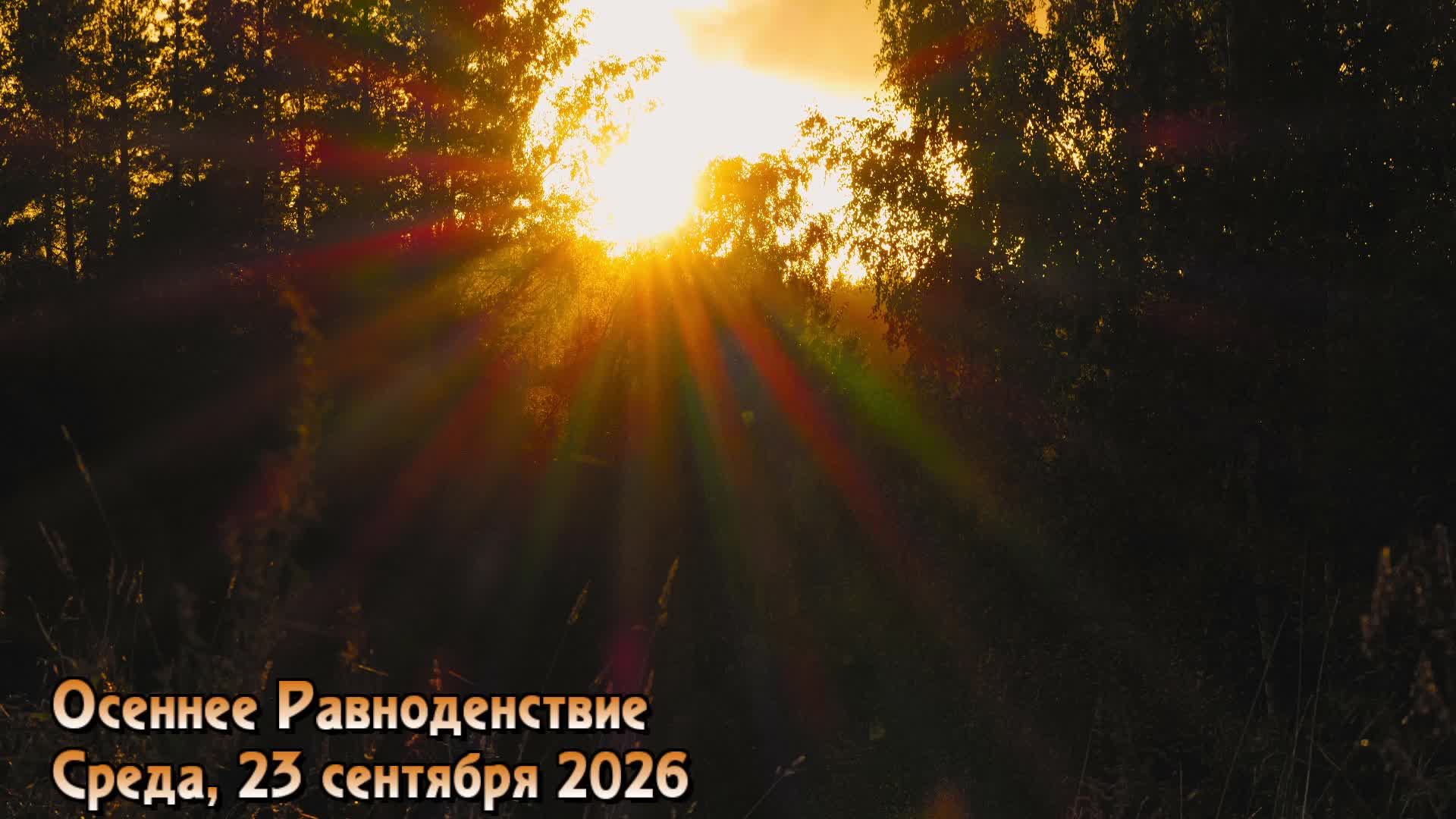 Осеннее равноденствие. Среда 23 сентября  2026