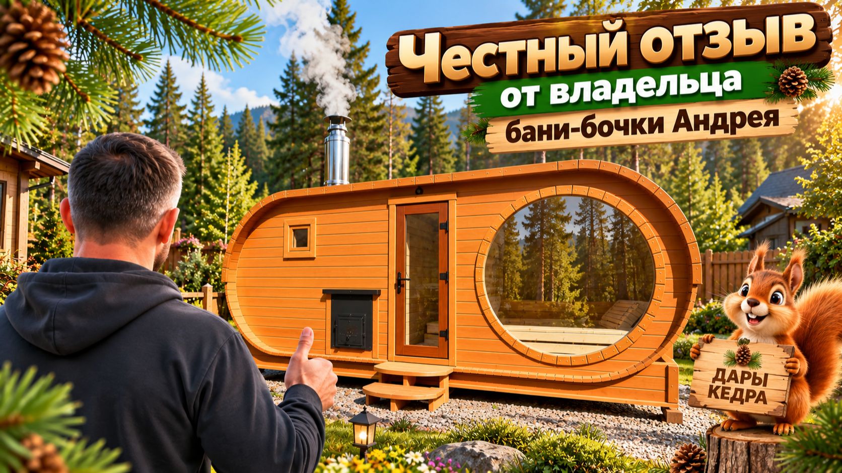 Отзыв на баню-бочка «Танк».