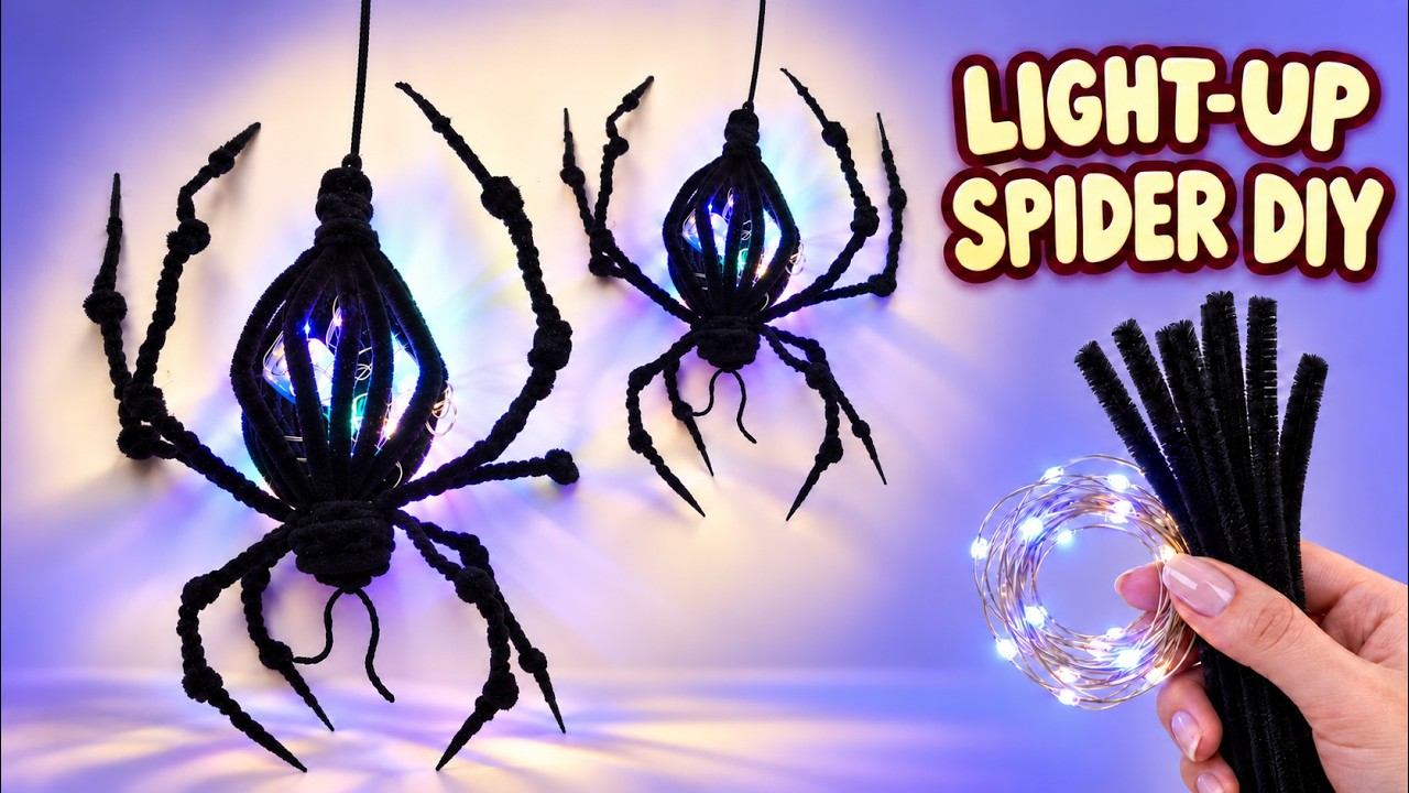 How To Make A Spooky Pipe Cleaner Spider In Minutes!