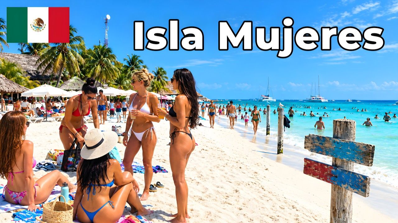 Лучшие пляжи Мексики 🇲🇽 | Пешеходная экскурсия по острову Мухерес.