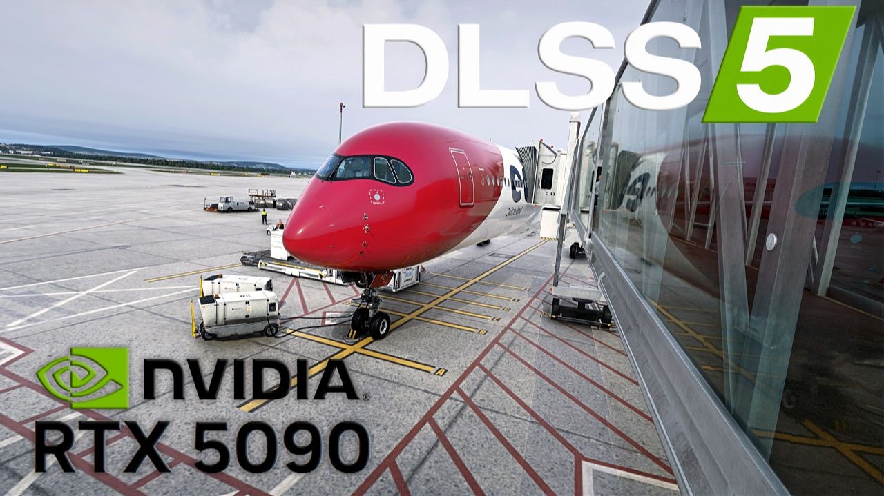 DLSS 5 + RTX 5090｜MSFS Zurich → Las Vegas｜СУПЕР графика