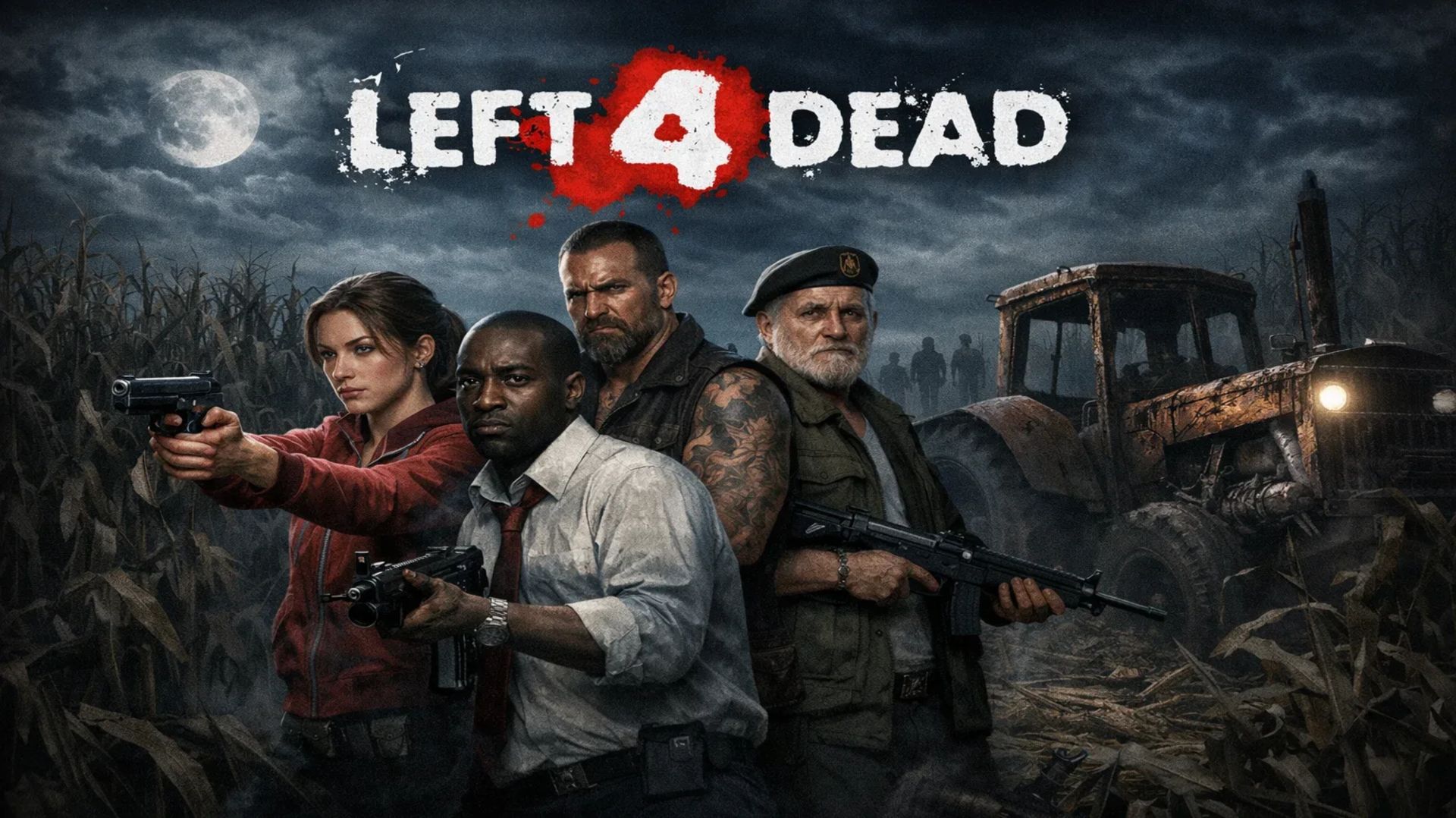 Left 4 Dead 2. Карта Кровавая жатва. На эксперте. Втроём.   7.02.26.