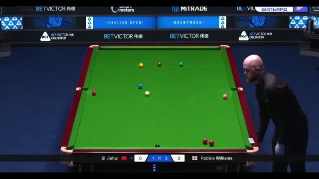Снукер. Сы Цзяхуэй - Робби Уильямс. English Open. 1 раунд.