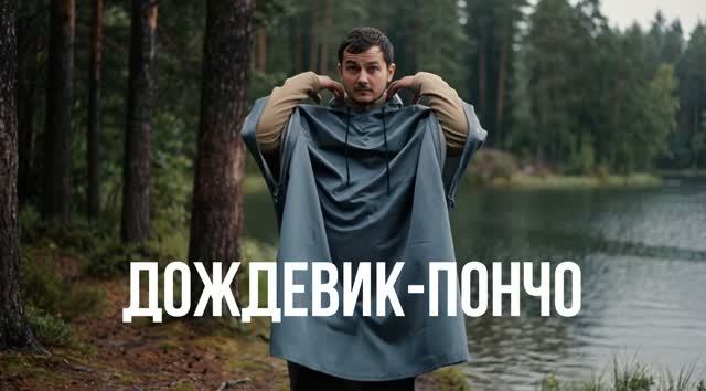 Дождевик-пончо 