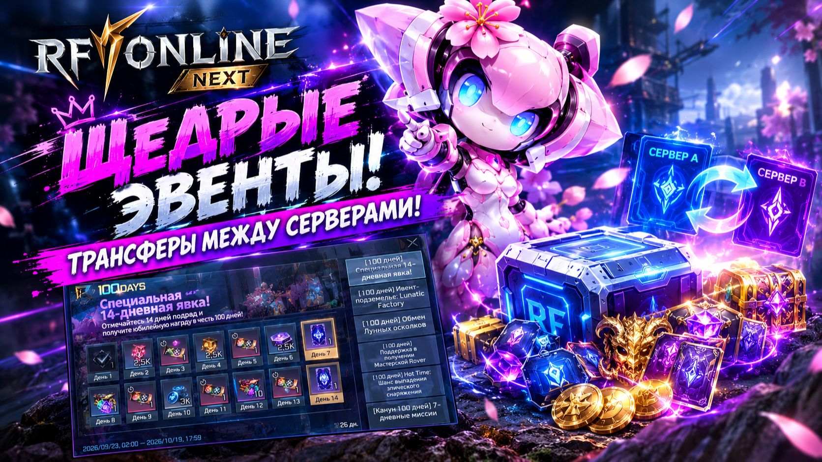 Щедрые Эвенты! Трансферы между серверами! - RF ONLINE NEXT