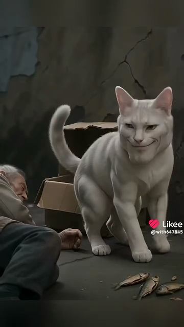 когда нашёл бездомного кота🫪
