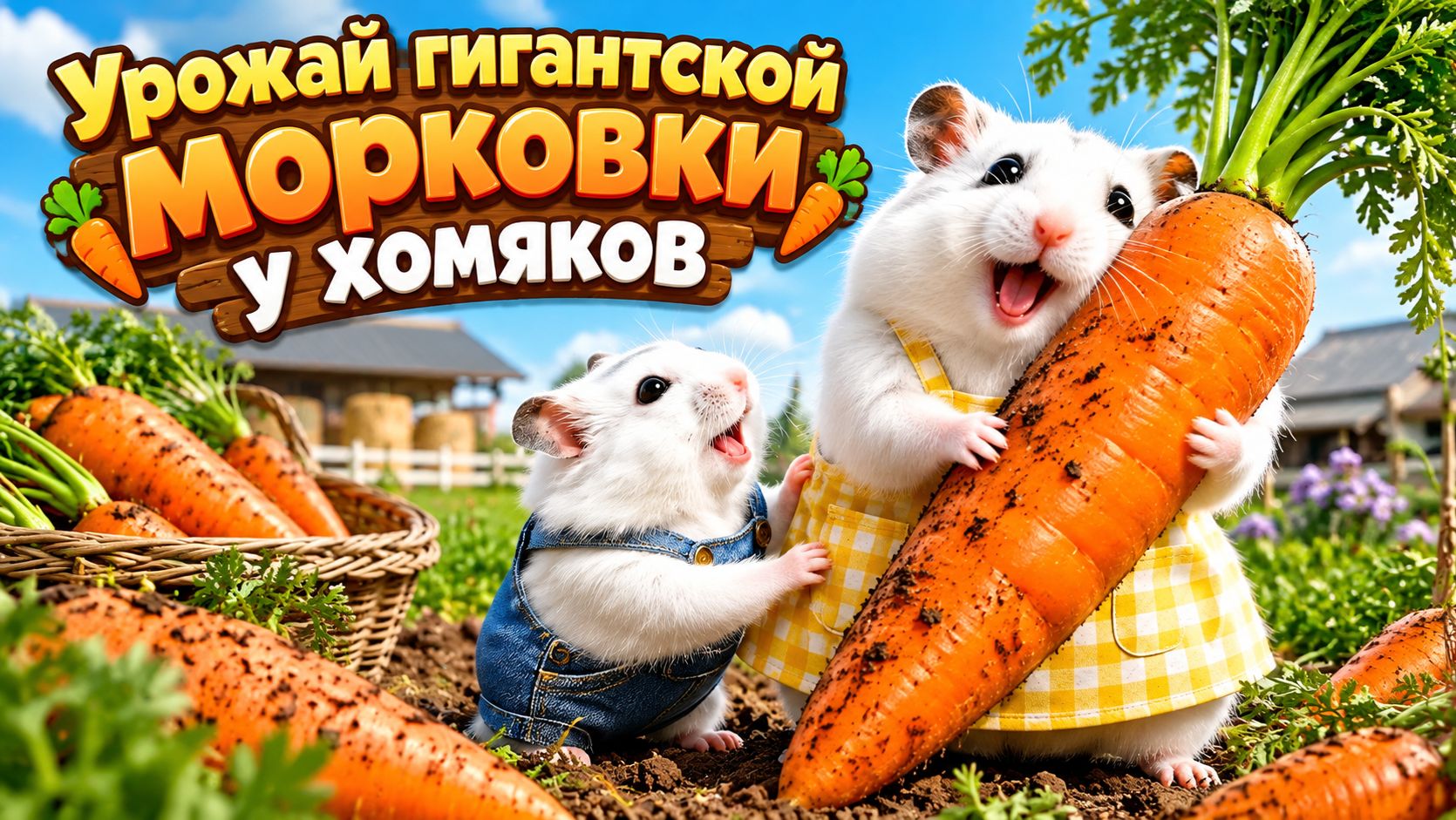 Мультики для детей. Урожай гигантской морковки