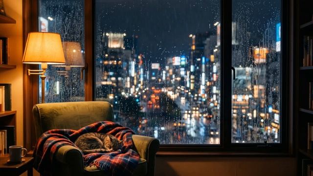 Релакс 4к. ЗВУКИ ДОЖДЯ И CHILLHOP