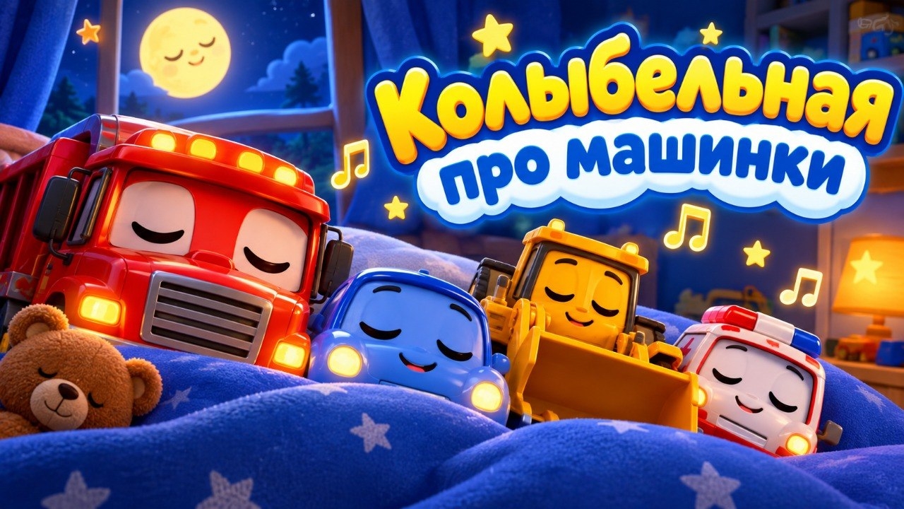 Колыбельная про машинки для детей 🌙🚗 Спокойная песенка перед сном | Машинки засыпают