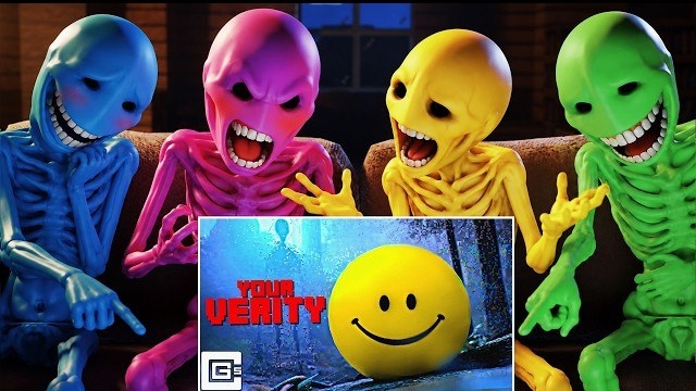 ГРУППА ВЕРИТИ РЕАГИРУЕТ НА «ТВОЯ ВЕРИТИ»?! 😱💜🎵 | CG5 × HORROR SKUNX