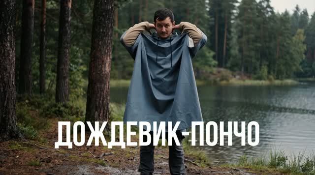 Дождевик-пончо 