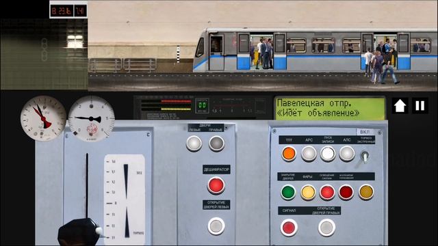 Кольцевая линия на вагоне метро типа Русич Симулятор московского метро 2д .