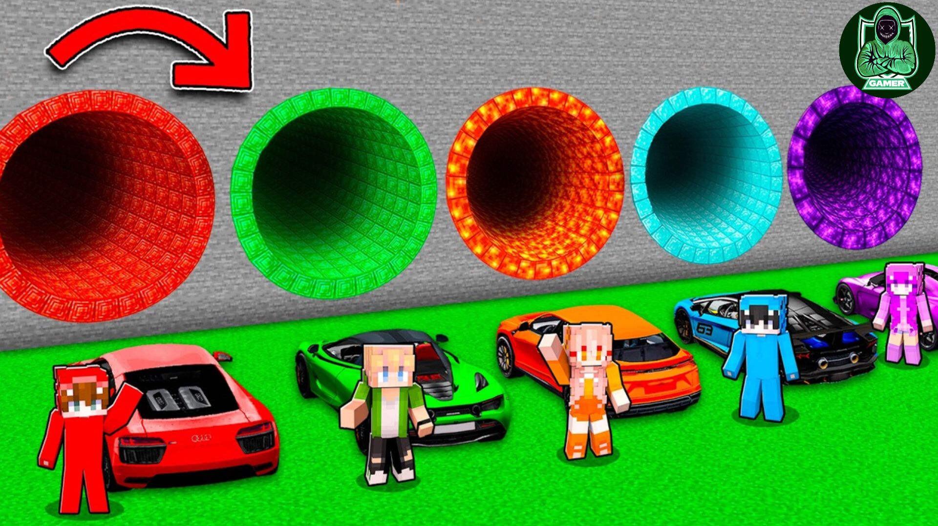 Что станет с СУПЕРКАРАМИ в СЕКРЕТНЫХ ТОННЕЛЯХ в #Minecraft