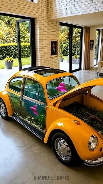 Это Volkswagen Beetle или рыбий дом? Самодельный мини-автомобиль