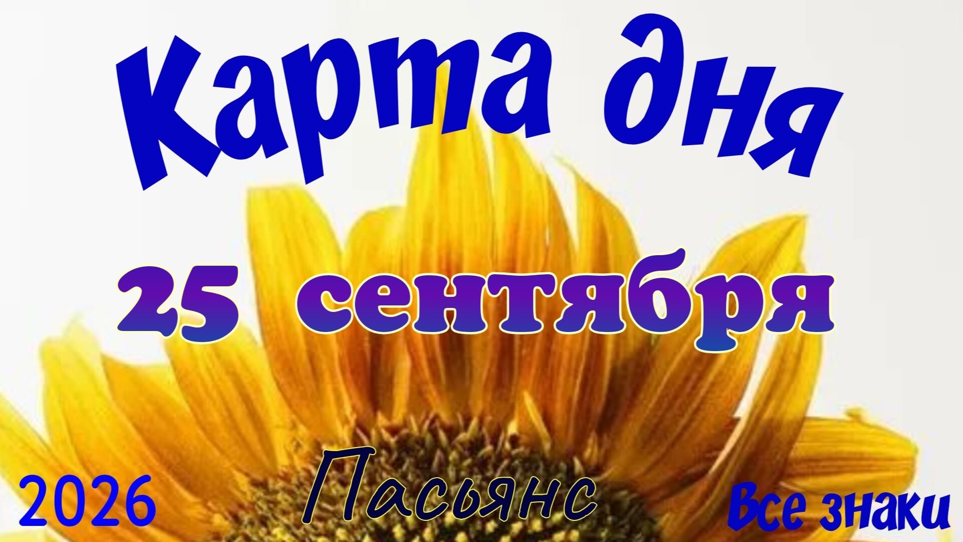 Карта дня💐25 сентября 🍁💫Пасьянс. Тайм-код в описании 🦢