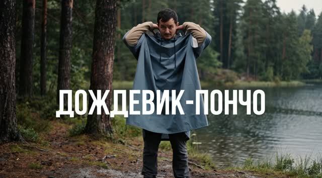 Дождевик-пончо 