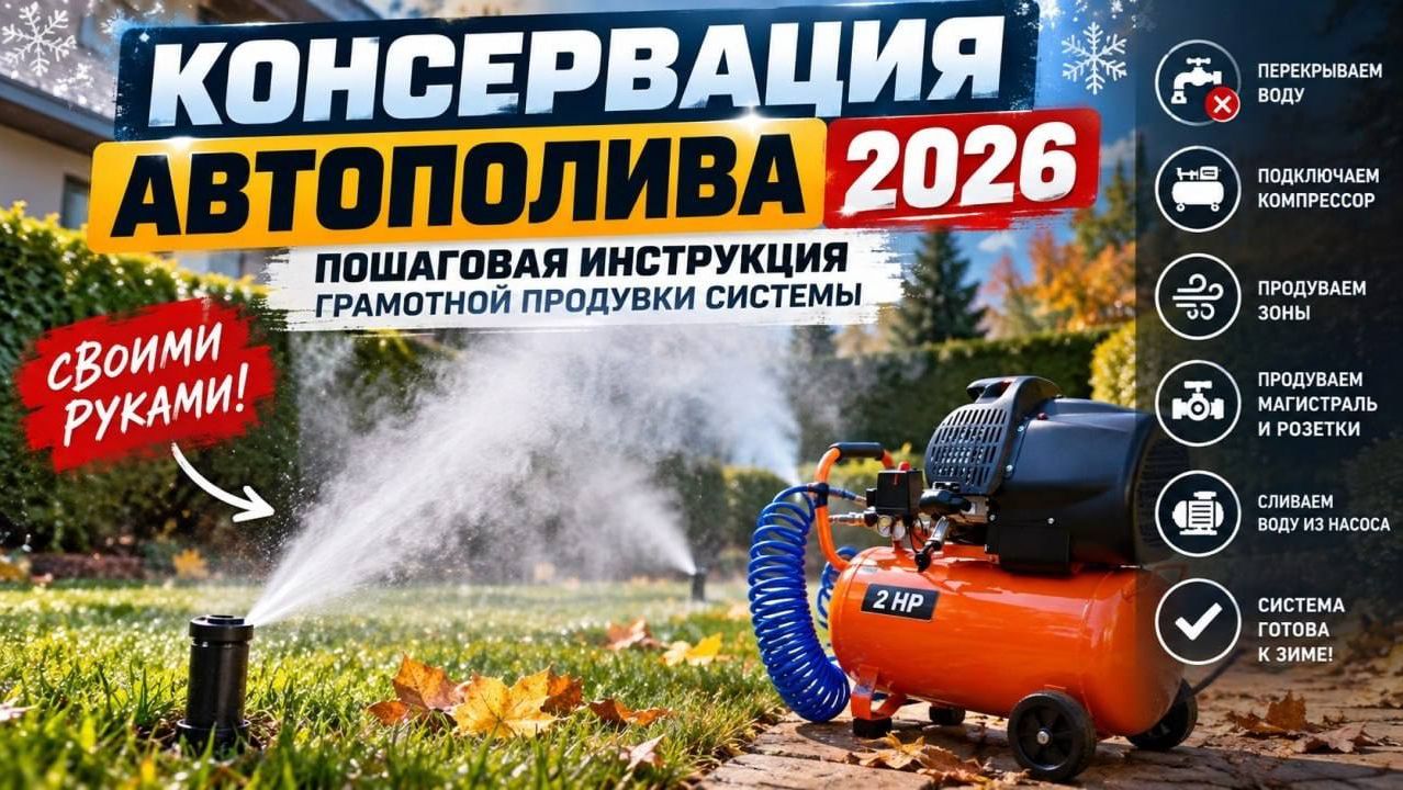 КОНСЕРВАЦИЯ АВТОПОЛИВА 2026. Пошаговая инструкция по продувке системы