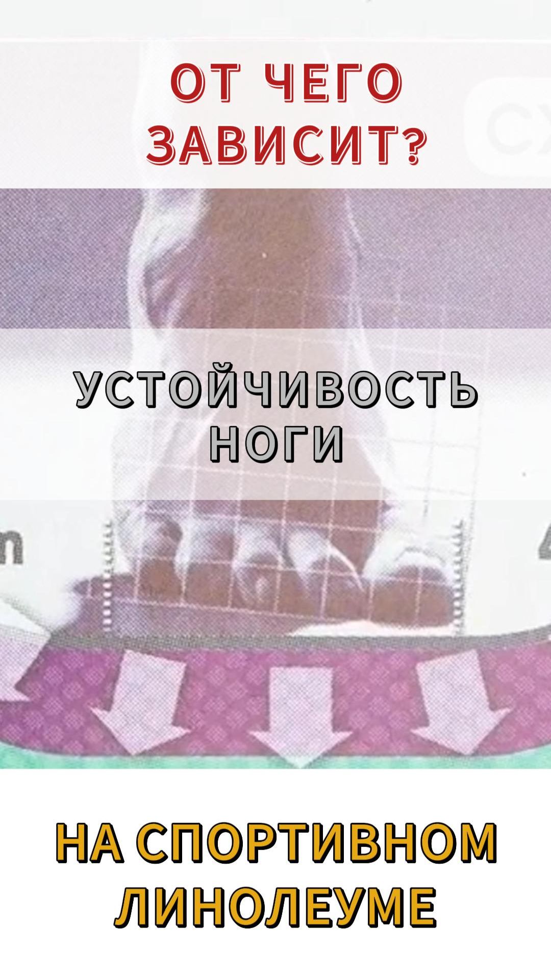 От чего зависит устойчивость ноги на спортивном линолеуме