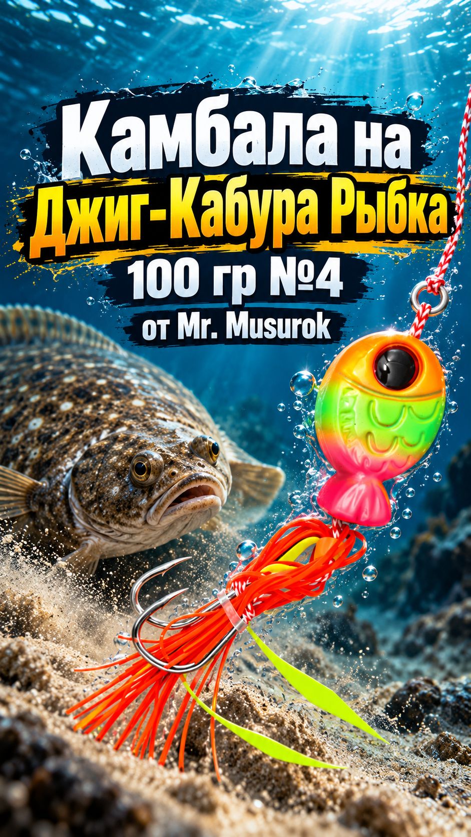 Камбала на Джиг-Кабуру Рыбку от от Mr. Musurok