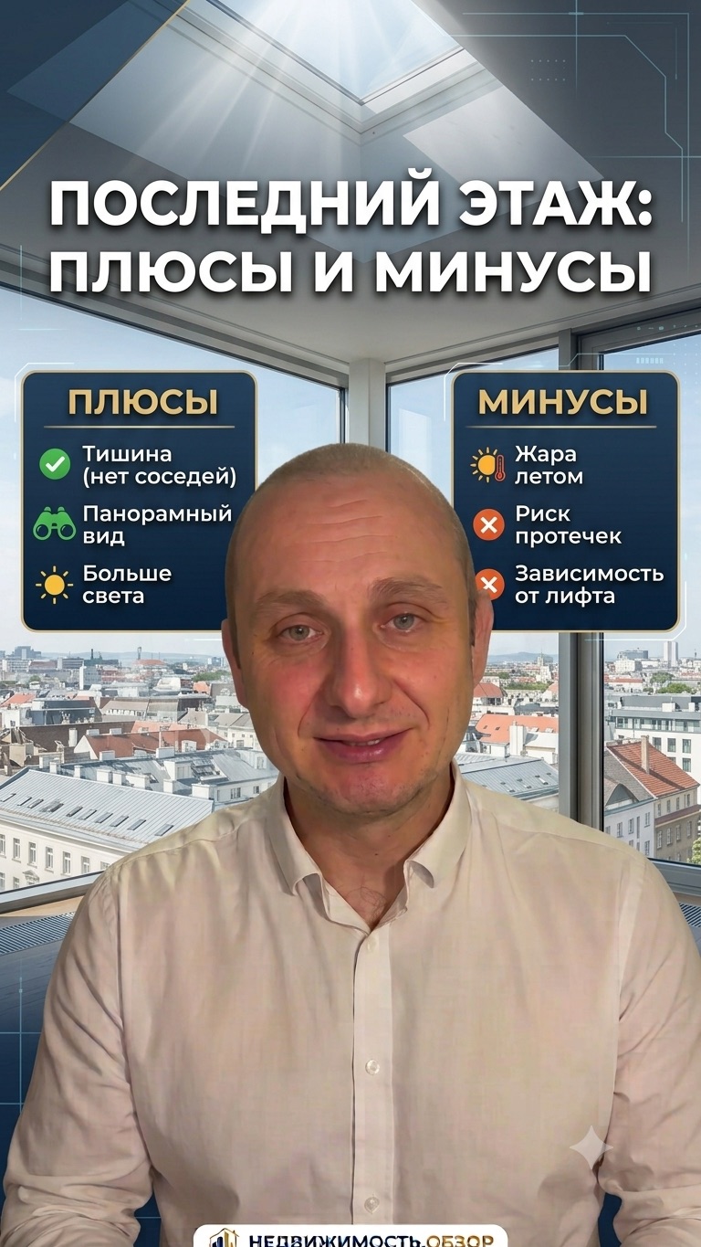 Плюсы и минусы квартиры на последнем этаже #иванкотельников #недвижимость #риэлтор #последнийэтаж