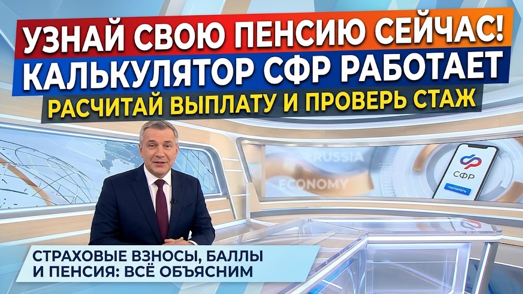 Пенсионный калькулятор СФР 2026: как узнать размер будущей пенсии