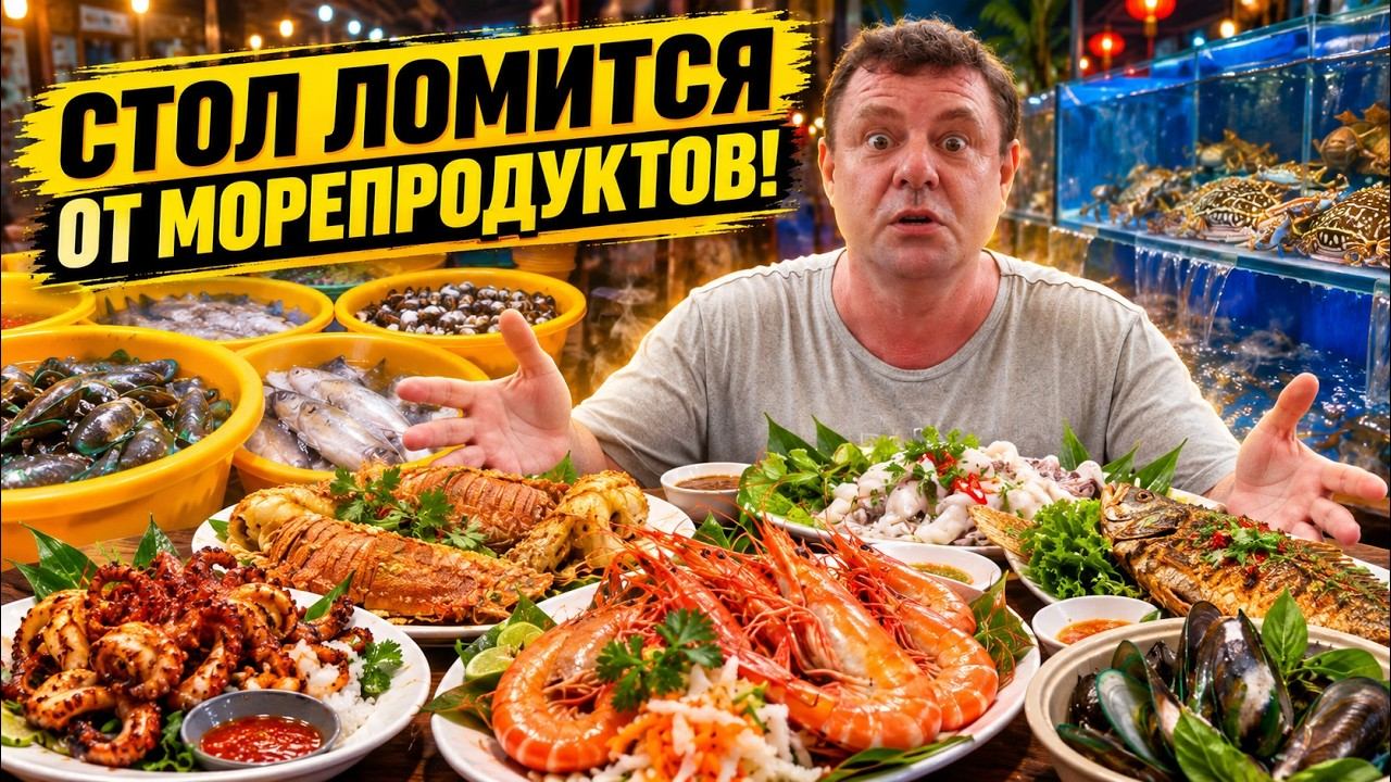 Стол битком взяли всё! Обзор на морепродукты по-полной!